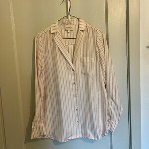 Sezane Striped Silk Blouse size 34
